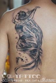 model de tatuaj de zână semi-fațetat