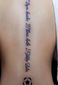 tatuaggio inglese posteriore moderno più popolare