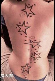 Wzór tatuażu z tyłu gwiazdy