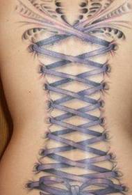 female back fashion avant-garde back tights design tattoo pattern