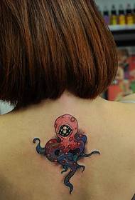 personal nga plaid nga usa ka mata nga gamay nga octopus nga tattoo