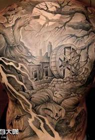 Back Pumpkin Tattoo Pattern
