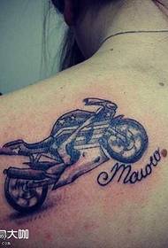 Back Motorcycle Tattoo Pattern