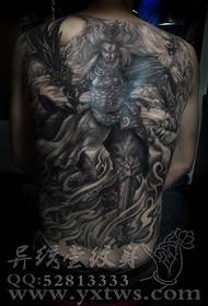 Fubei black Erlang god tattoo