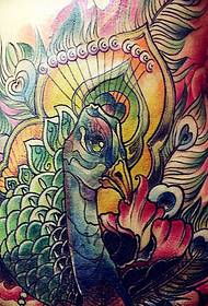 tattoo peaca fíorálainn sprinkled ar ais ar fad