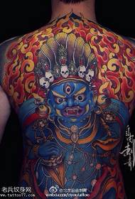 akuarela solemnerik gabeko Ming Wang tatuaje eredua