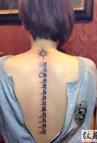 muundo wa jadi wa tattoo ya jadi ya Tibetani