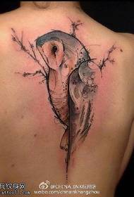 hrbtna kartica prezračevan vzorec tatoo pogoltniti