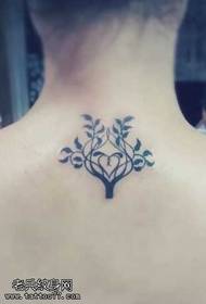 back sapling tattoo pattern