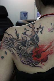 back personality tree elk tattoo