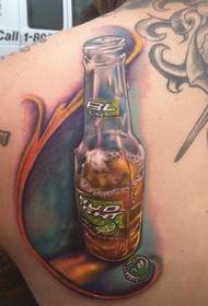nugaros asmenybės alaus butelio tatuiruotė