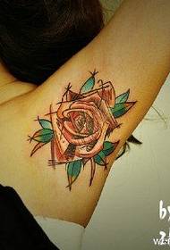 Underarm Geometric Rosette Tattoo Pattern