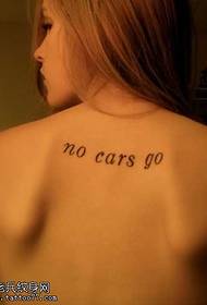 volta patrón de tatuaxe inglés simple