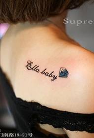 vajzë përsëri tatuazh anglisht