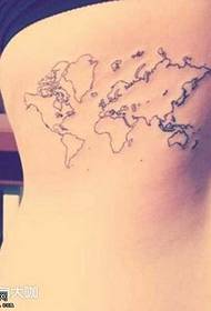 Πίσω μοτίβο τατουάζ Globe