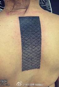 patrón de tatuaje de aerosol degradado posterior