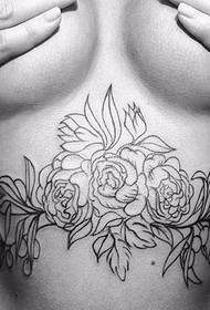motif de tatouage flèche ligne graphique arrière
