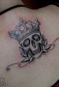 terug schedel tattoo patroon