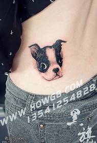 Modello di tatuaggio cane grande occhio posteriore