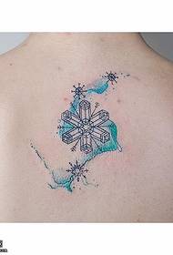 modello tatuaggio tatuaggio fiocco di neve posteriore