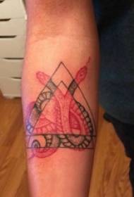 Kígyó és kar tetoválás minta fiú kar a kígyó és a geometriai tetoválás kép