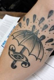Tatuaż ramię dziewczyna dziewczyna ramię oko i parasol tatuaż obraz