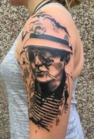 Immagine del tatuaggio del personaggio Immagine del tatuaggio del personaggio della ragazza sul braccio