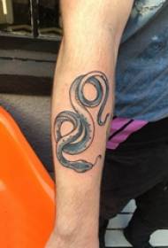 Material pentru tatuaj braț, șarpe bărbătesc, poză tatuaj