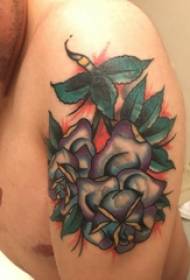 Virág tetoválás, fiú karja, virág tetoválás kép
