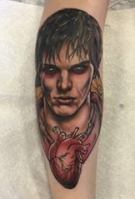 Character portrait tattoo male character on arm portrait tattoo heart tattoo picture