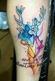 Олень рога татуировки девушка олень рога татуировки картина