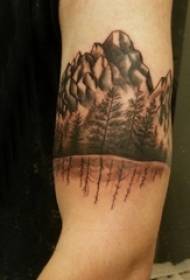 Tatuatu di pinu, bracciu di u zitellu, stampa di u tatuu di u pinu