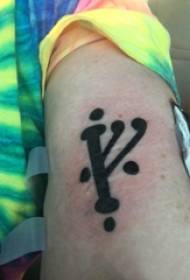 Simbol tato simbol gadis pada gambar tato lengan