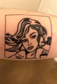 Tattoo ruku djevojka školarka ruku na geometriji i lik tetovaža slike