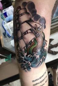 Small sailboat tattoos