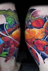 Tatuaje pintado, brazo do neno, imaxes de tatuaxes de cores