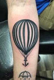 Балон за тетоважа со балон со топол воздух машки студентски рака, слика за тетоважа со балон со топол воздух