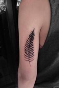 Leaf tattoo illustration male student arm on leaf tattoo pattern