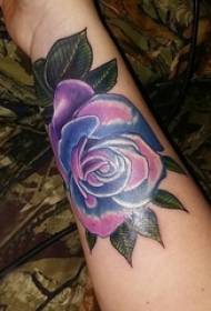 Ilustracija tetovaže Cvjetna lišće lišće djevojka cvijet slikano cvijeće lišće lišće tetovaža slika