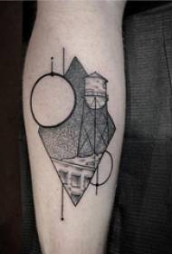 Geometria Tattoo-Ŝablono Geometria Malgranda Freŝa Tatuo-Ŝablono sur Brako de Knabino