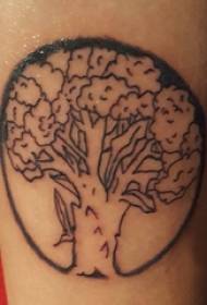 Ručno drvo tetovaže na rukama na okrugle i velike slike