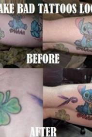 Stitch Tattoo Boys Arms Stitch i Djetelina Tattoo Slika