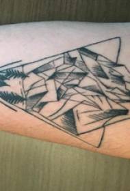 Puncak tattoo puncak geometri panangan tattoo gambar