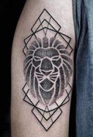 Lion head tattoo picture boy's arm lion head tattoo picture