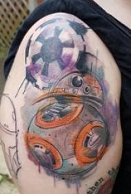 Mały kosmiczny tatuaż na ramieniu chłopca mały kosmiczny tatuaż