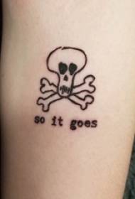 lubanja djevojka ruku tetovaža na slikama engleskog jezika i lubanje