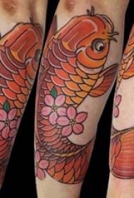 Baile tattoo ainmhí lámh mac léinn ar phictiúr bláth agus tatú tatú