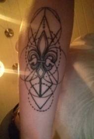 Tatuaje geometrikoko neska tatuaje geometrikoko tatuaje beltzaren argazkia
