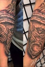 Tattoo owl, boy, arm, owl, european tattoo, picture