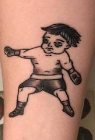 手臂上的小男孩紋身女孩極簡小男孩紋身圖片